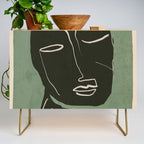 Minimal Abstract Art Face 2 Credenza Gallery Image 1