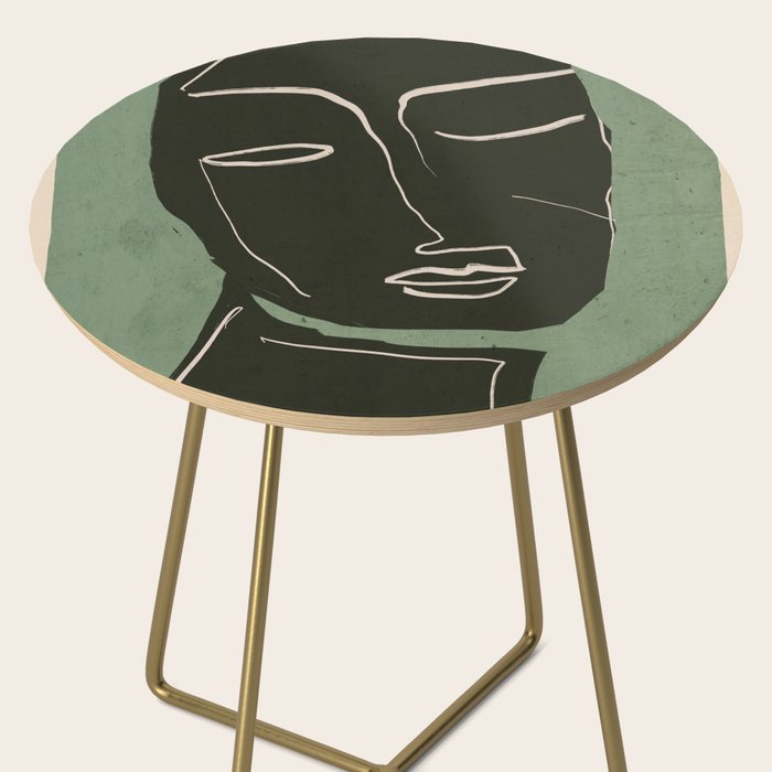 Minimal Abstract Art Face 2 Side Table Gallery Image 2