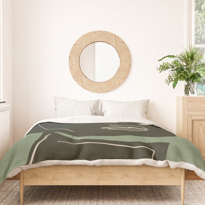 Minimal Abstract Art Face 2 Duvet Cover Gallery Image 3