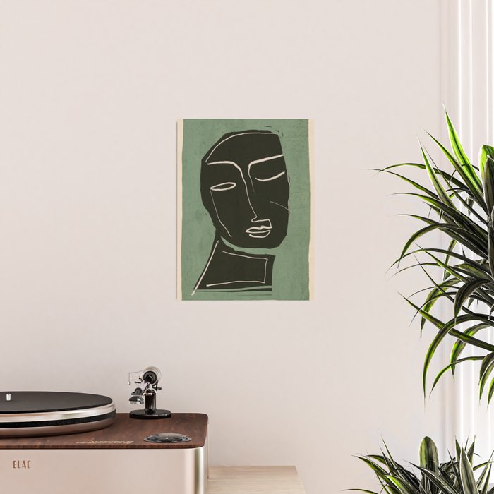 Minimal Abstract Art Face 2 Poster Gallery Image 2