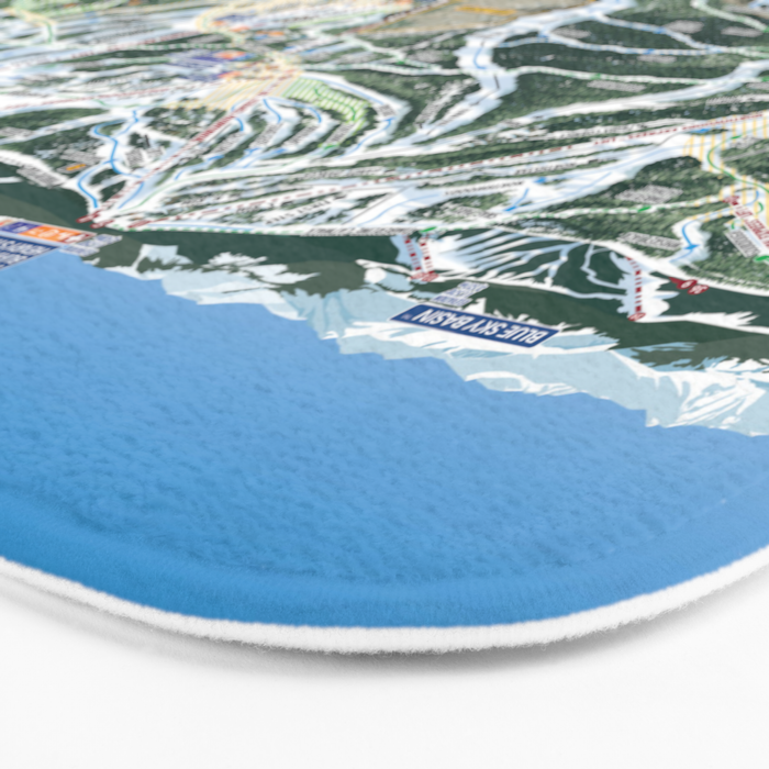 Vail Colorado Trail Map Ski Snowboard Resort Skier Gift Ideas Bath Mat Gallery Image 3
