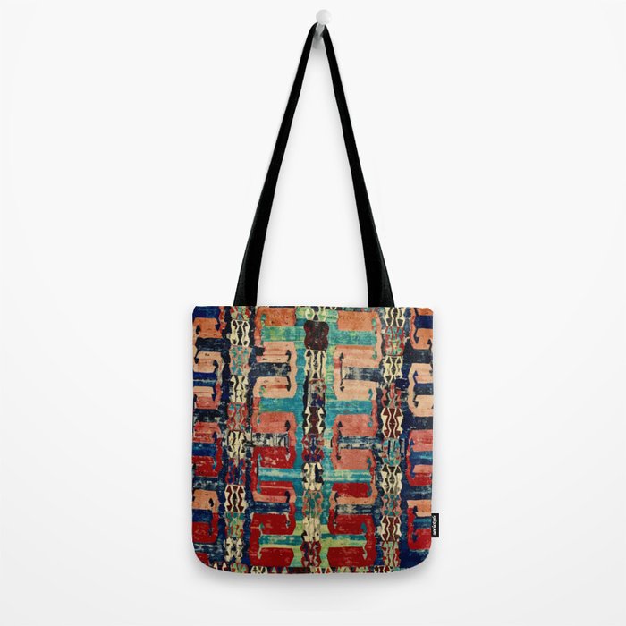 Karakecili Turkish Antique Kilim Flatweave Rug Pattern Tote Bag Gallery Image 2