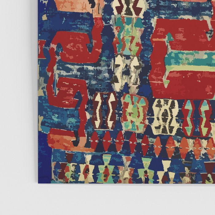 Karakecili Turkish Antique Kilim Flatweave Rug Pattern Poster Gallery Image 3