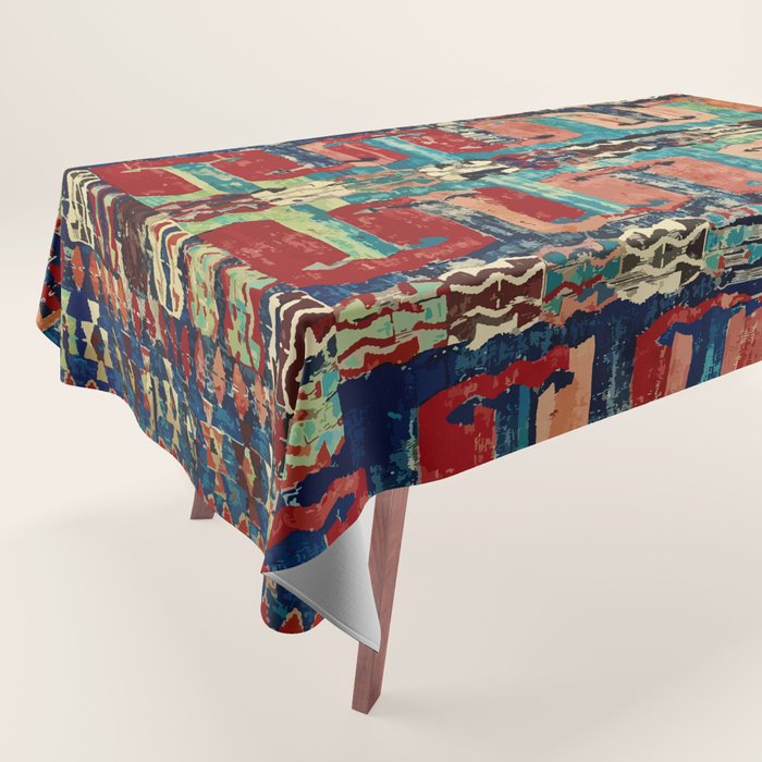 Karakecili Turkish Antique Kilim Flatweave Rug Pattern Tablecloth Gallery Image 1