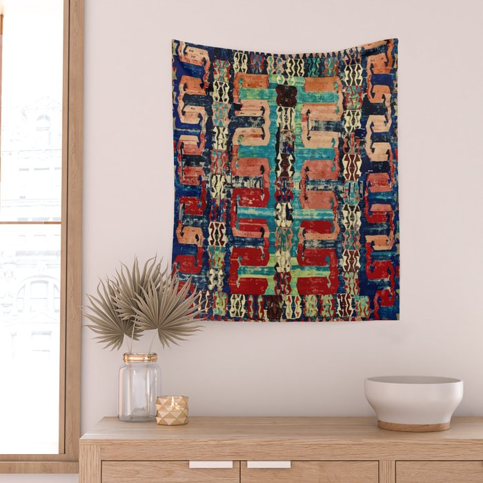 Karakecili Turkish Antique Kilim Flatweave Rug Pattern Wall Tapestry Gallery Image 2