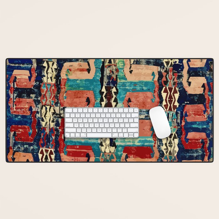Karakecili Turkish Antique Kilim Flatweave Rug Pattern Desk Mat Gallery Image 1