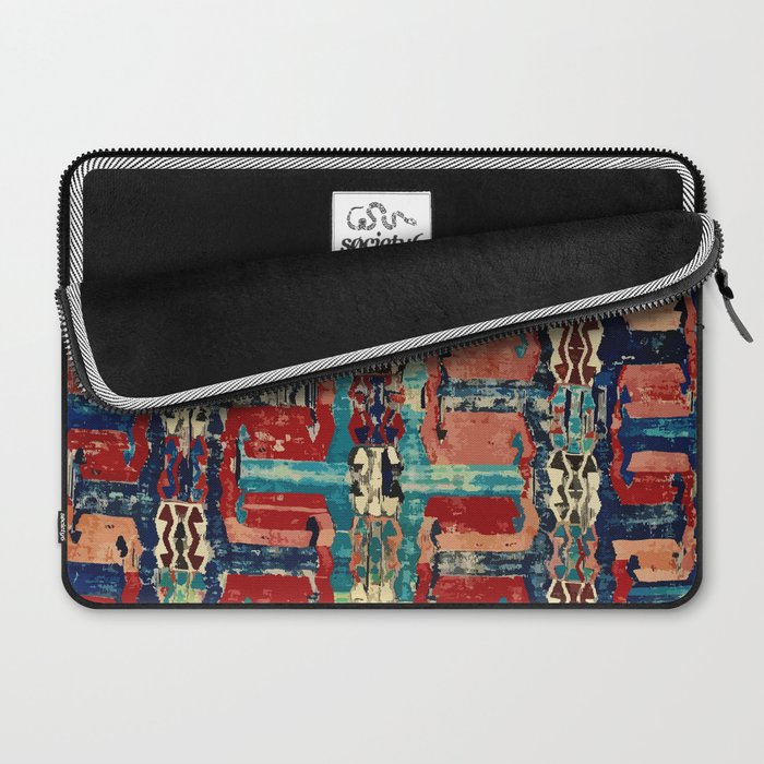 Karakecili Turkish Antique Kilim Flatweave Rug Pattern Laptop Sleeve Gallery Image 2