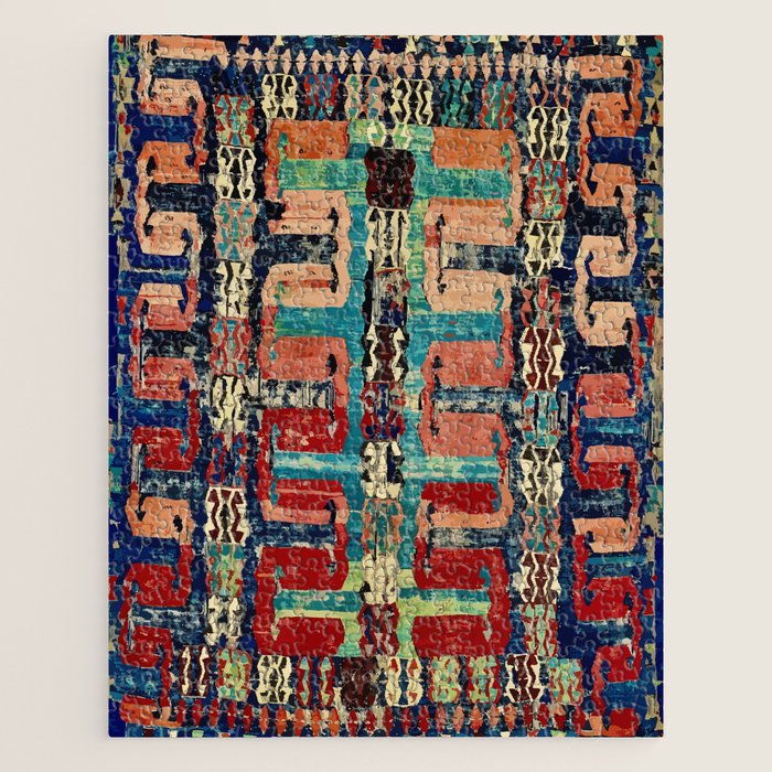 Karakecili Turkish Antique Kilim Flatweave Rug Pattern Jigsaw Puzzle Gallery Image 1