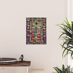 Karakecili Turkish Antique Kilim Flatweave Rug Pattern Poster Gallery Image 2
