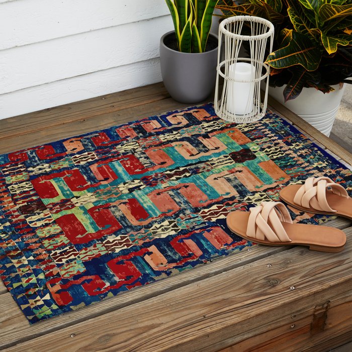 Karakecili Turkish Antique Kilim Flatweave Rug Pattern Outdoor Rug Gallery Image 2