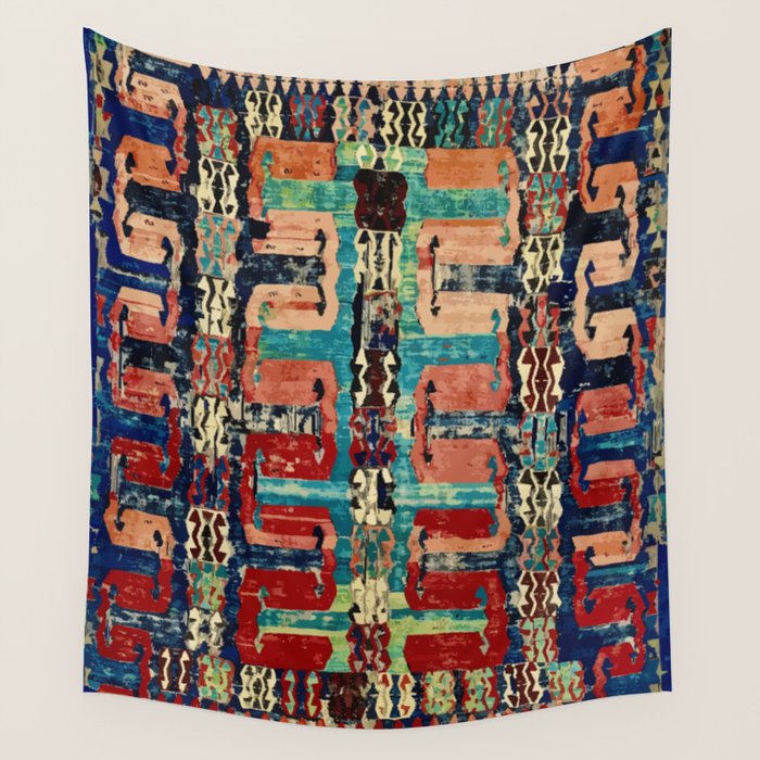 Karakecili Turkish Antique Kilim Flatweave Rug Pattern Wall Tapestry Gallery Image 4