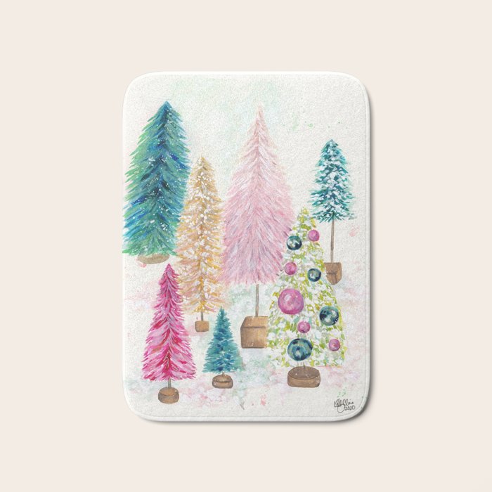 Vintage Christmas Bath Mat Gallery Image 1