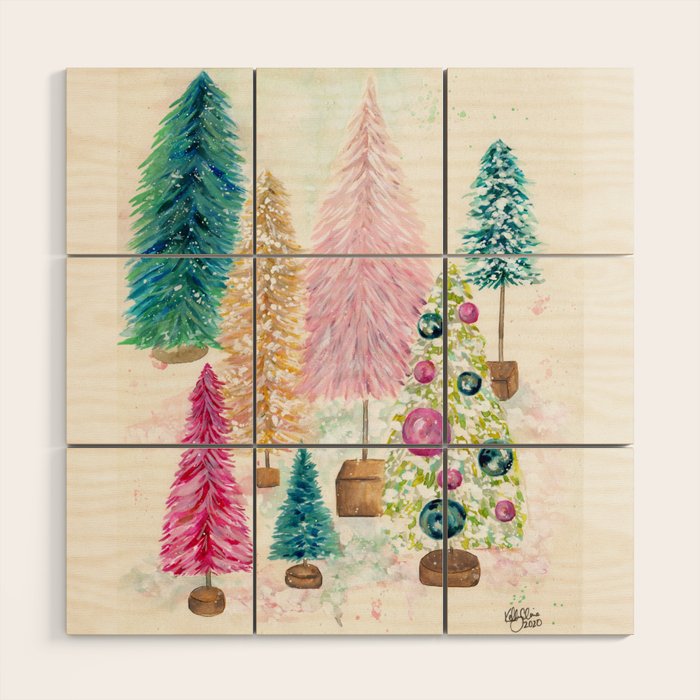 Vintage Christmas Wood Wall Art Gallery Image 1