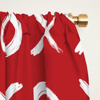 kisses and hugs // white on red Window Curtain Gallery Image 2