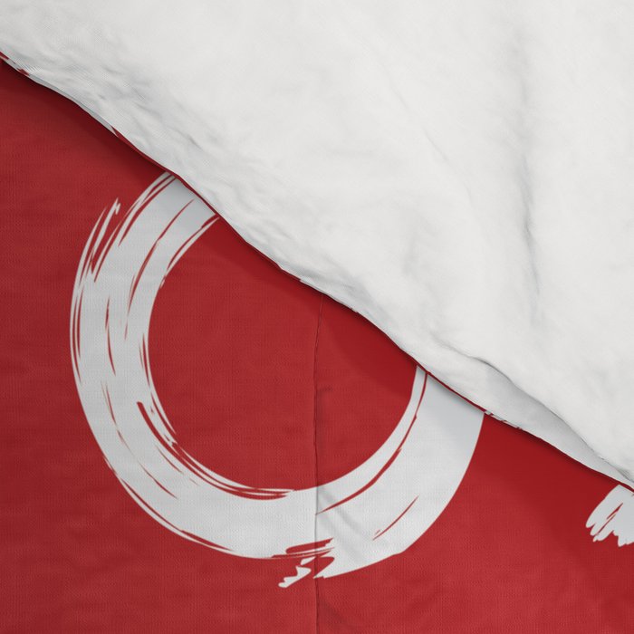 kisses and hugs // white on red Comforter Gallery Image 4