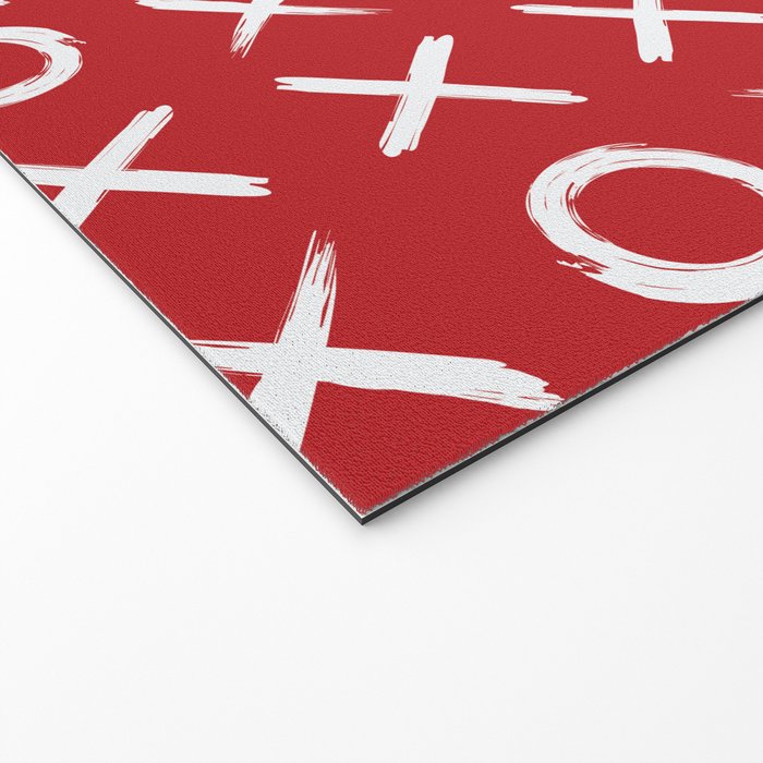 kisses and hugs // white on red Welcome Mat Gallery Image 2