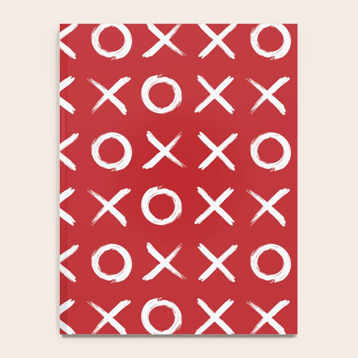 kisses and hugs // white on red Notebook Gallery Image 4