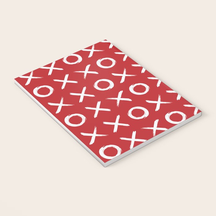 kisses and hugs // white on red Notebook Gallery Image 3