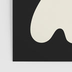 Mid Century Modern Organic Abstraction 235 Black and Ivory White Poster Gallery Image 3