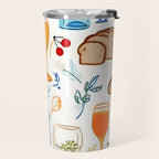 Paris Things, Travel Hand Drawn Doodles Sketch, Summer Vacation Colorful Bohemian Travel Mug Gallery Image 2