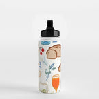 Paris Things, Travel Hand Drawn Doodles Sketch, Summer Vacation Colorful Bohemian Water Bottle Gallery Image 2