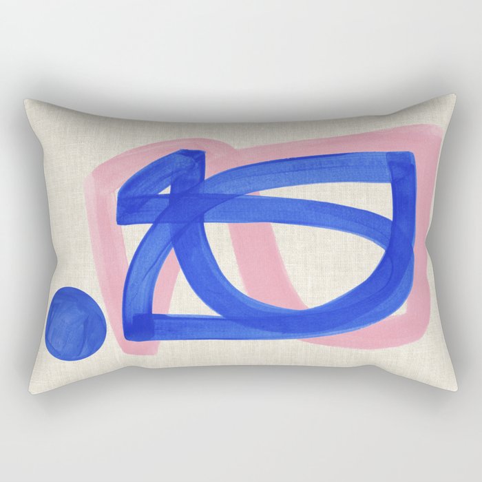 Blue Bow Rectangular Pillow Gallery Image 1