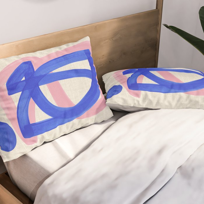 Blue Bow Pillow Sham Gallery Image 2
