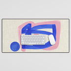 Blue Bow Desk Mat Gallery Image 1
