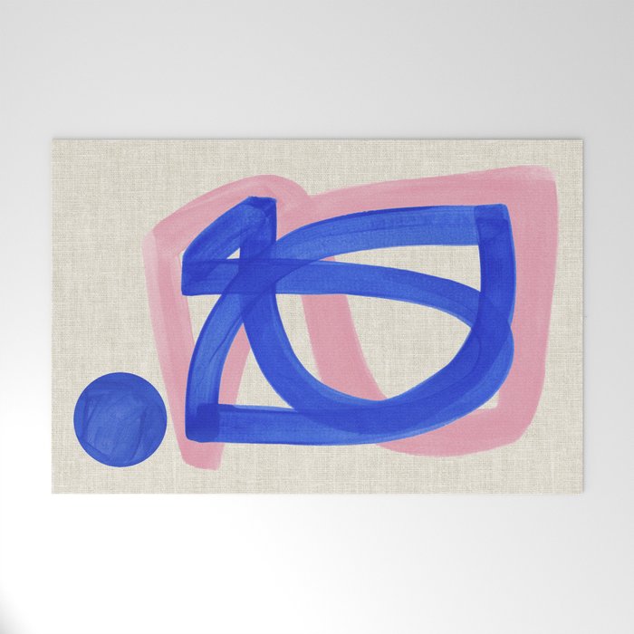 Blue Bow Welcome Mat Gallery Image 1