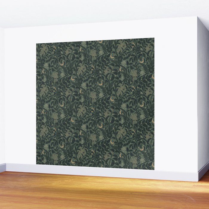 Mysterious Garden - moss green Wall Mural Gallery Image 2