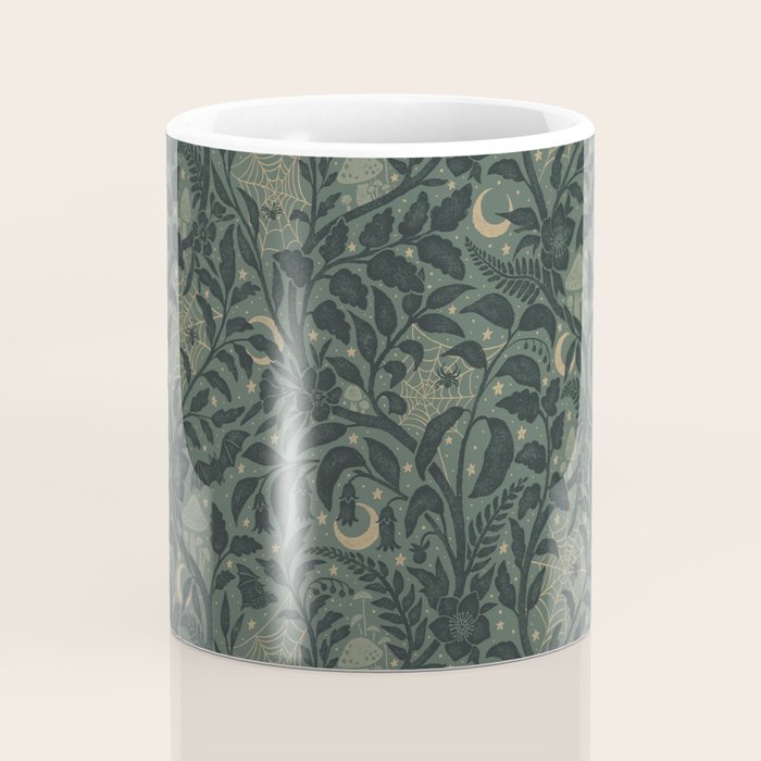 Mysterious Garden - moss green Coffee Mug Gallery Image 4