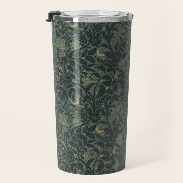 Mysterious Garden - moss green Travel Mug Gallery Image 3