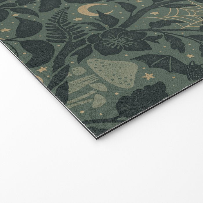 Mysterious Garden - moss green Welcome Mat Gallery Image 2