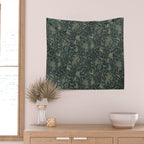 Mysterious Garden - moss green Wall Tapestry Gallery Image 2