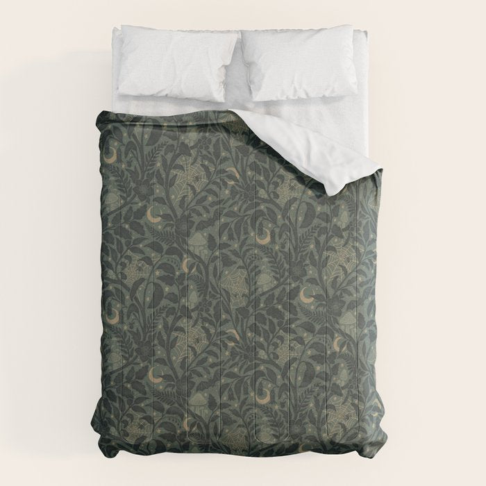 Mysterious Garden - moss green Comforter Gallery Image 6