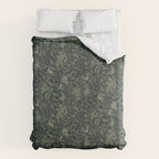 Mysterious Garden - moss green Duvet Cover Gallery Image 6
