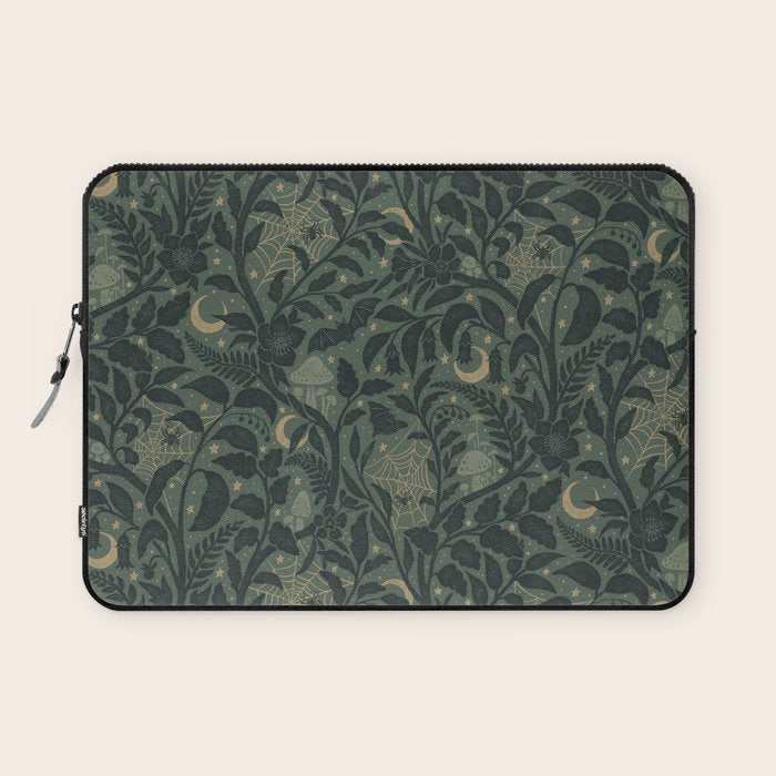 Mysterious Garden - moss green Laptop Sleeve Gallery Image 1