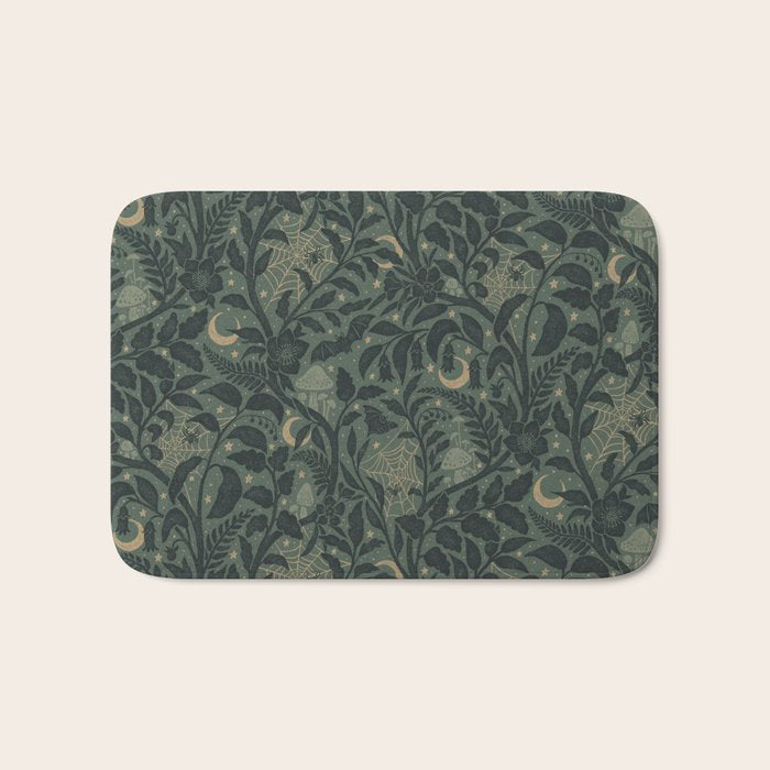 Mysterious Garden - moss green Bath Mat Gallery Image 1