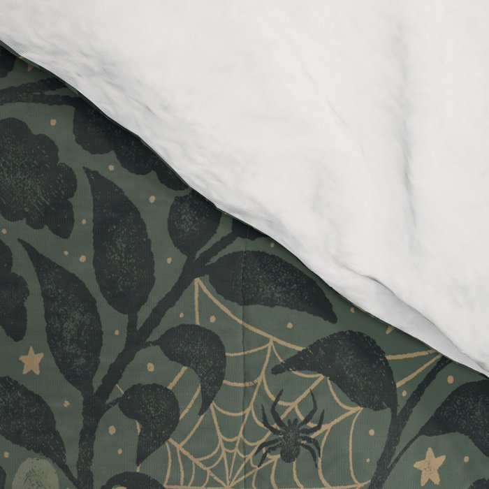Mysterious Garden - moss green Comforter Gallery Image 4