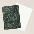 Mysterious Garden - moss green Stationery Card Gallery Image 2