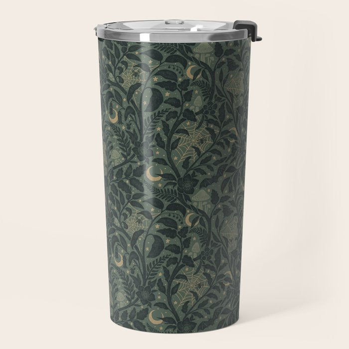 Mysterious Garden - moss green Travel Mug Gallery Image 2