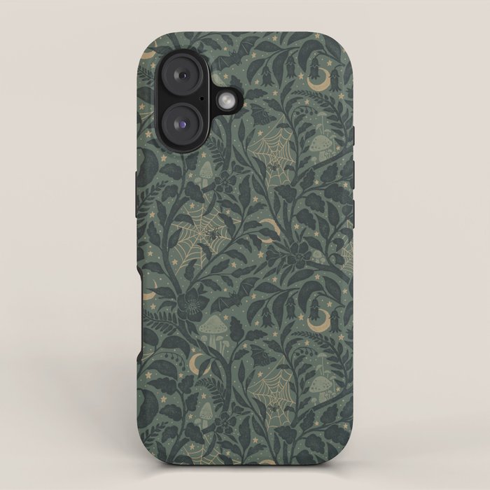 Mysterious Garden - moss green iPhone Case Gallery Image 1
