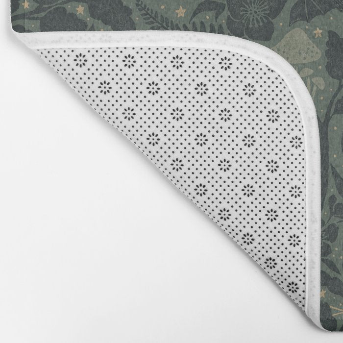 Mysterious Garden - moss green Bath Mat Gallery Image 2