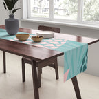 Summer, Pineapple Art, Pink, Turquoise, Teal Table Runner Gallery Image 2