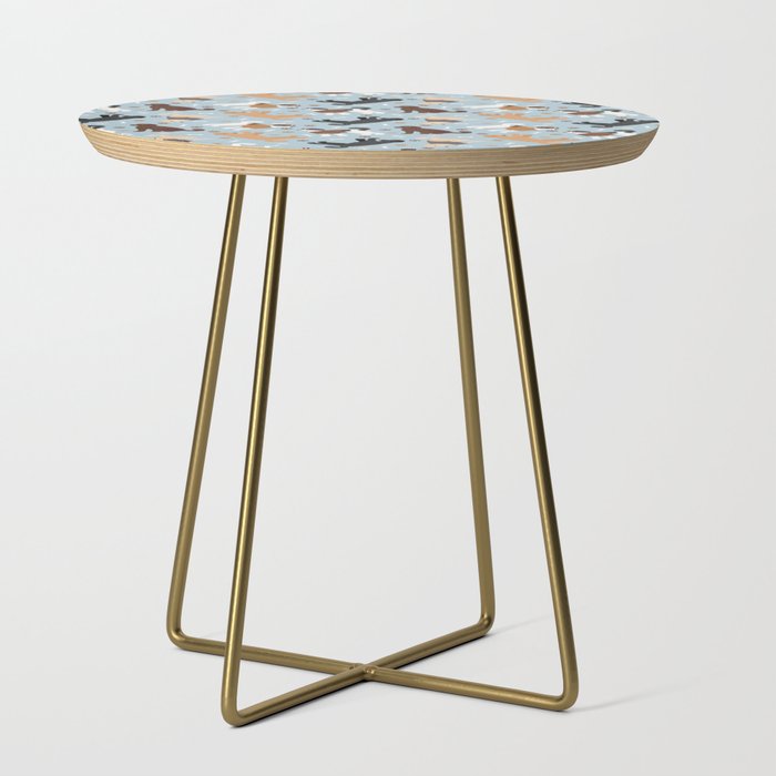 Labradoodle / Goldendoodle Dog Paws and Bones Pattern Side Table Gallery Image 1