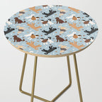 Labradoodle / Goldendoodle Dog Paws and Bones Pattern Side Table Gallery Image 2