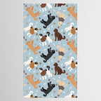 Labradoodle / Goldendoodle Dog Paws and Bones Pattern Tablecloth Gallery Image 2