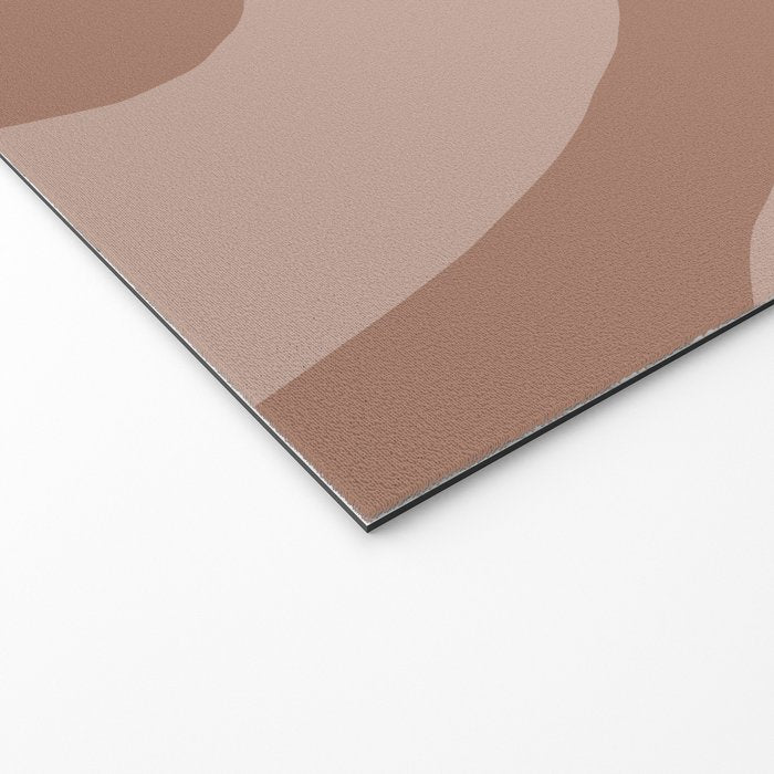 Mocha Brown Organic Forms Retro Contemporary Modern Minimalist Abstract Pattern Welcome Mat Gallery Image 2