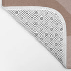 Mocha Brown Organic Forms Retro Contemporary Modern Minimalist Abstract Pattern Bath Mat Gallery Image 2