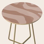 Mocha Brown Organic Forms Retro Contemporary Modern Minimalist Abstract Pattern Side Table Gallery Image 2